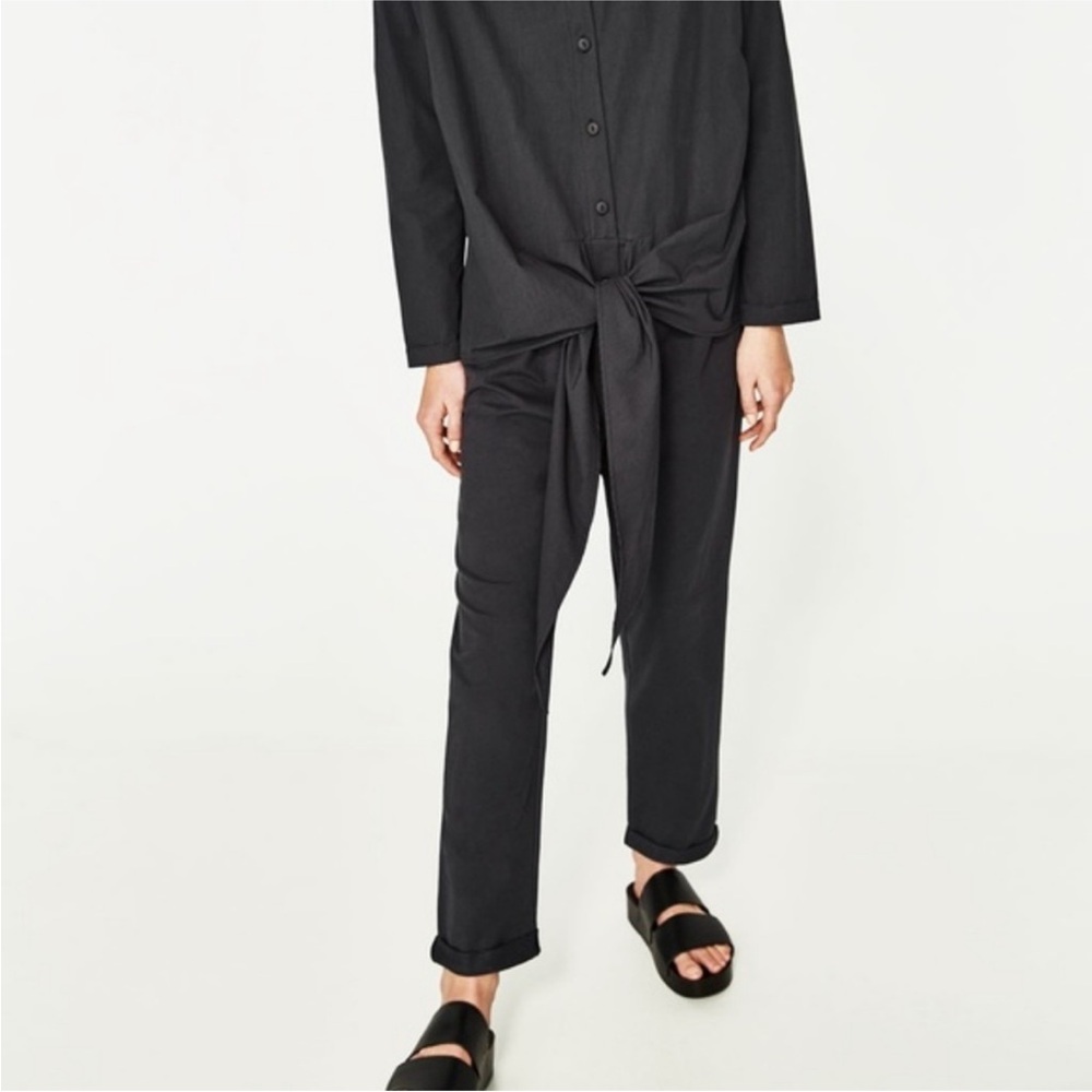 Zara Contrast Poplin Jumpsuit - Picture 3 of 6
